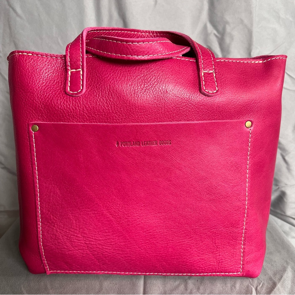 Portland Leather Goods Unicorn Pink Medium Zip Crossbody Tote